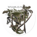 BMX personalizable brown stickers