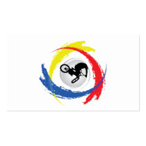 BMX Tricolor Emblem Business Card