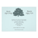 B'nai Mitzvah Invitation Twins Tree of Life Blue
