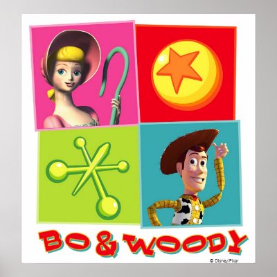 Bo and Woody Disney posters