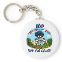 Bo Obama "Bark for Change!" Keychain