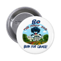 Bo Obama "Bark for Change!" Pin