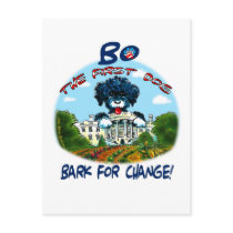 Bo Obama "Bark for Change!" Postcard
