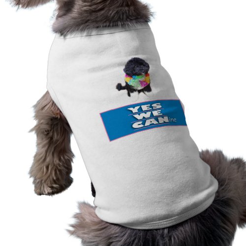 BO Obama YES WE CANine Dog T-Shirt petshirt