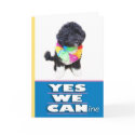 BO Obama YES WE CANine Greeting Card