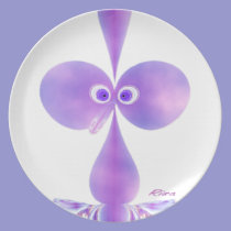 Bo-oby Bird Purple plates