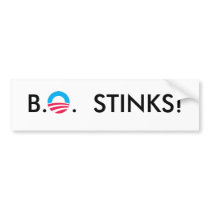 BO STINKS! bumper stickers