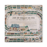 Board for a railway game, 1850 magnets