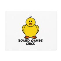 Board Games Chick postcards by chicktshirts8 Board Games Chick postcards