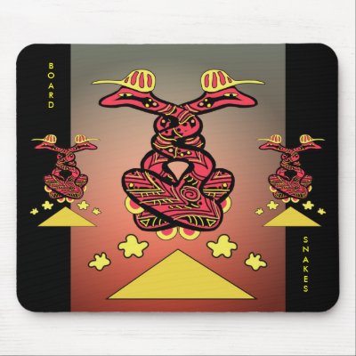 Board snakes mouse mats by talisbird