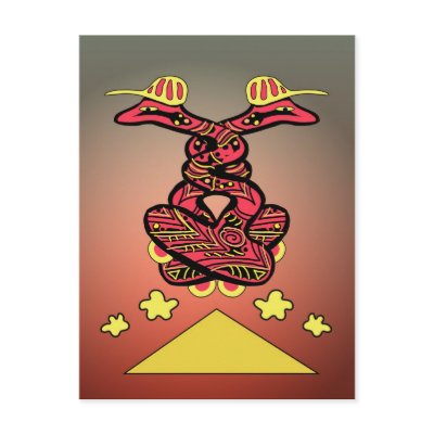 Board snakes post card by talisbird