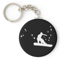board with birds. keychain