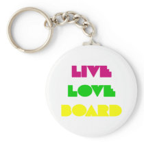 BoardChick Live Love Board Key Chain