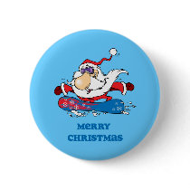 BoardChick Santa Merry Christmas Pinback Buttons