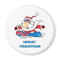 BoardChick Santa Merry Christmas Fridge Magnets