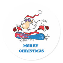 BoardChick Santa Merry Christmas Stickers