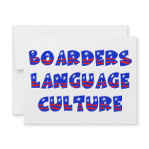 Boarders Language Culture invitations