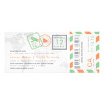 Boarding Pass Airmail Ticket Invitation