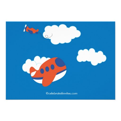 Boarding Pass Airplane  Birthday Party Invitation