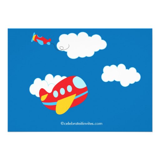 Boarding Pass Airplane  Birthday Party Invitation