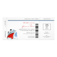 Boarding Pass Cruise Wedding Invitations