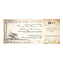 boarding pass cruise wedding invites with rsvp