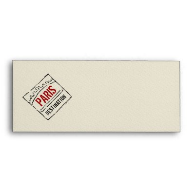 Boarding Pass Envelope with Passport Stamps