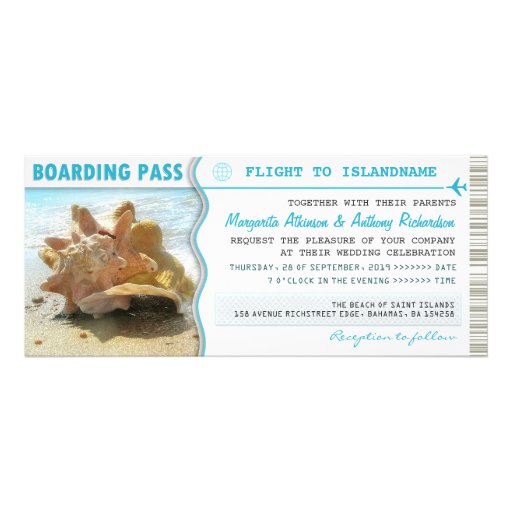 boarding pass flight tickets wedding invitations