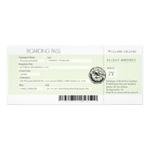 Boarding Pass Invitations