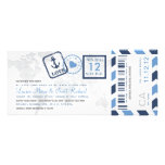 Boarding Pass Nautical Airmail Ticket Invitation