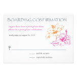 Boarding Pass RSVP Card Custom Announcement