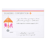 Boarding Pass RSVP Card Custom Announcements