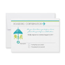 Boarding Pass RSVP Card Invitations