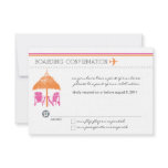 Boarding Pass RSVP Card Custom Announcements