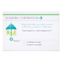 Boarding Pass RSVP Card Invitations