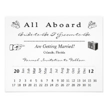 Boarding Pass Save the Date Custom Invitations