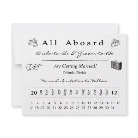 Boarding Pass Save the Date invitation