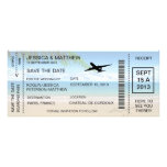 Boarding Pass Save The Date Invitation Announcemen