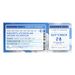 boarding pass save the date tickets with sky cloud personalized invite