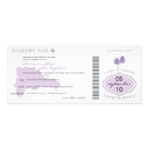 Boarding Pass Save the Date to Dominican Republic Personalized Announcement