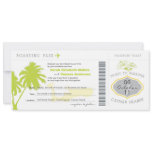 Boarding Pass to Cayman Islands Wedding Invitation
