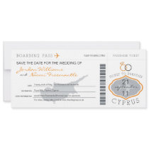 Boarding Pass to Cyprus Wedding Invitation