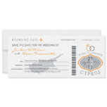 Boarding Pass to Cyprus Wedding Invitation