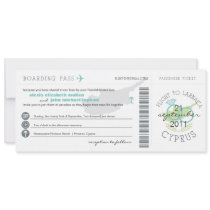 Boarding Pass to Cyprus Wedding Invitation