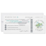Boarding Pass to Cyprus Wedding Invitation
