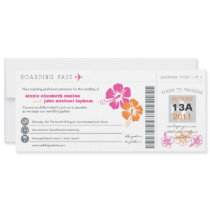 Boarding Pass Wedding Invitation