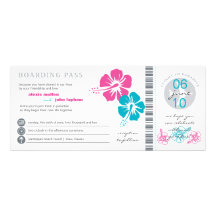 Boarding Pass Wedding Invitation