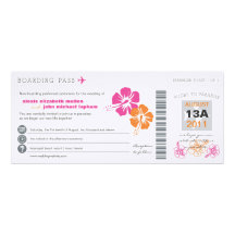 Boarding Pass Wedding Invitation