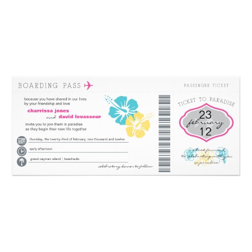 Boarding Pass Wedding Invitation