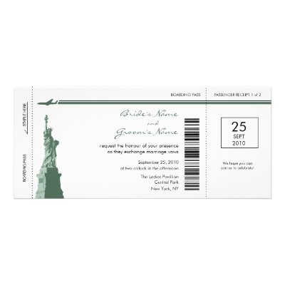 Boarding Pass Wedding Invitations